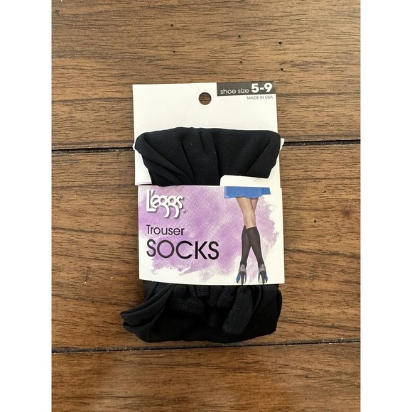 L'eggs Trouser Socks, Semi-Opaque, US Shoe size 5-9, 2x Black, 1x Brown - Picture 2 of 5